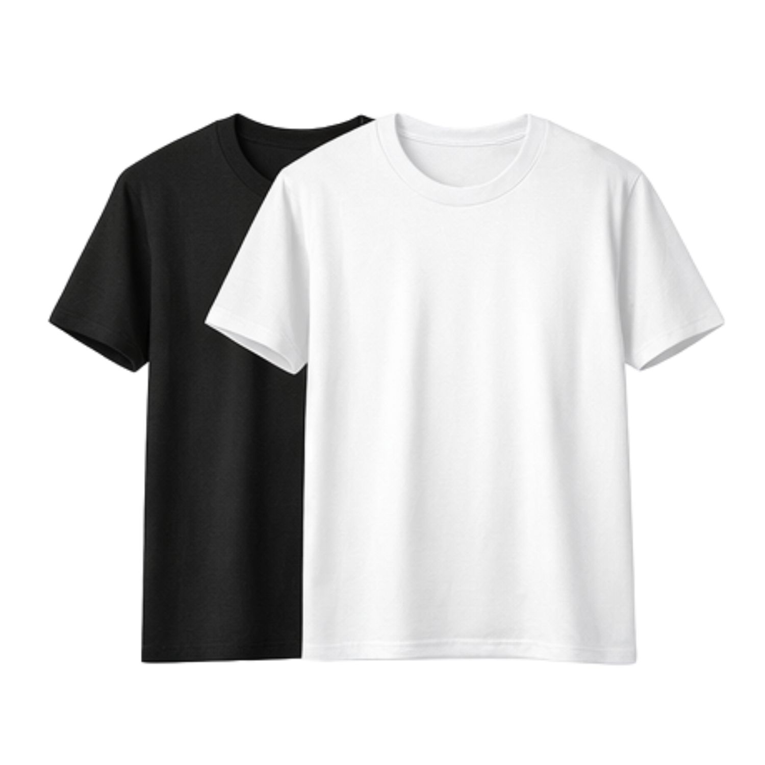 DLS Men’s Plain Cotton T-Shirt, Breathable Fabric, Regular Fit Casual Wear for Daily Use-Black/White( Multiple colors option available)