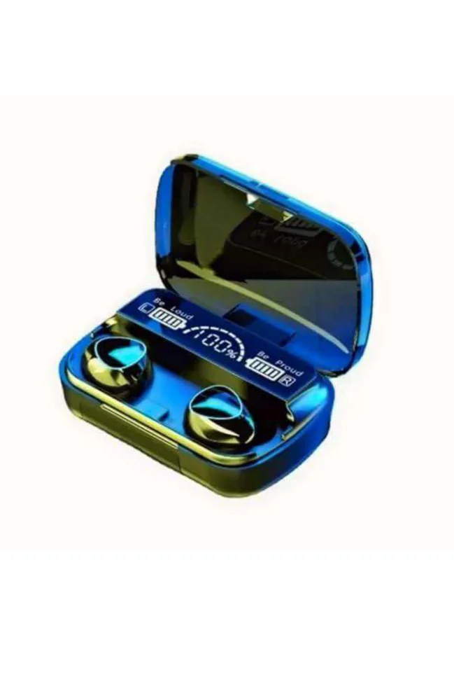 DLS M10 True Wireless Bluetooth Earbuds with LED Display, Hi-Fi Sound, Touch Control, Long Battery Backup, Noise Reduction, for Android & iOS (Black)