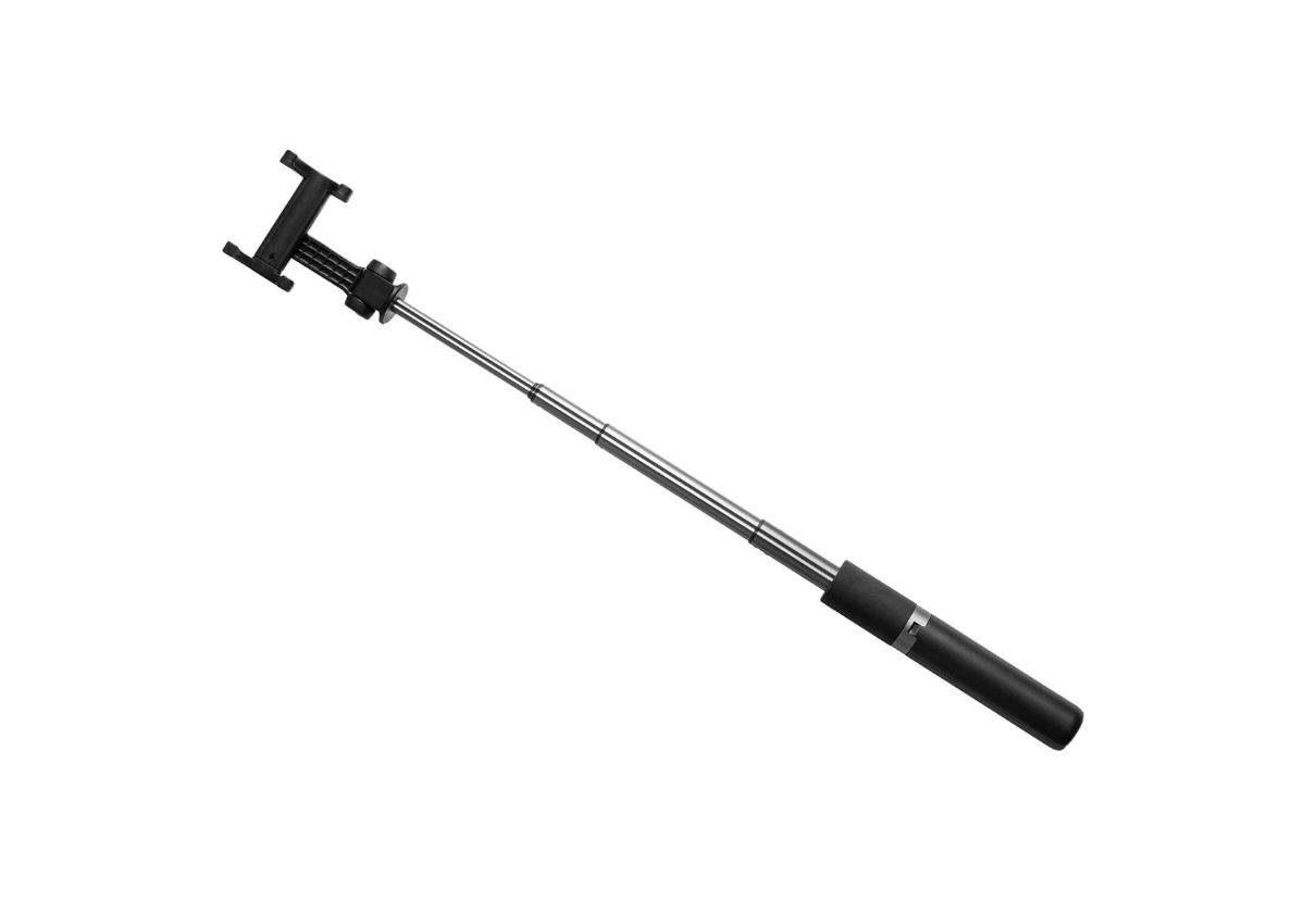 DLS R1-L Selfie Stick Tripod with Bluetooth Remote, 360° Rotation, Extendable, Compatible with Android & iPhone for Selfie, Video & Vlogging – Black