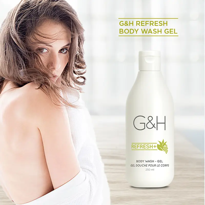 Amway G&H Refresh+ Body Wash Gel | Soap-Free Daily Cleansing Formula with Aloe Vera, Grape & Green Tea Extracts | Dermatologist Tested | Family Body Wash