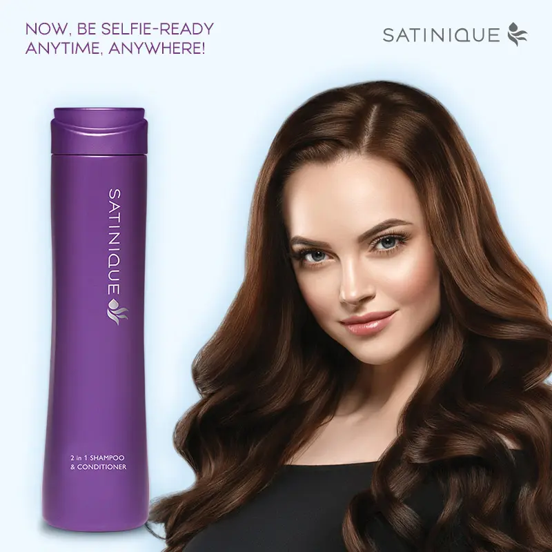 Amway SATINIQUE™ 2-in-1 ENERJUVE™ Technology Shampoo & Conditioner  | Daily Use Hair Cleanser with With Borage Oil & Vitamin E ,Easy-to-Manage Hair