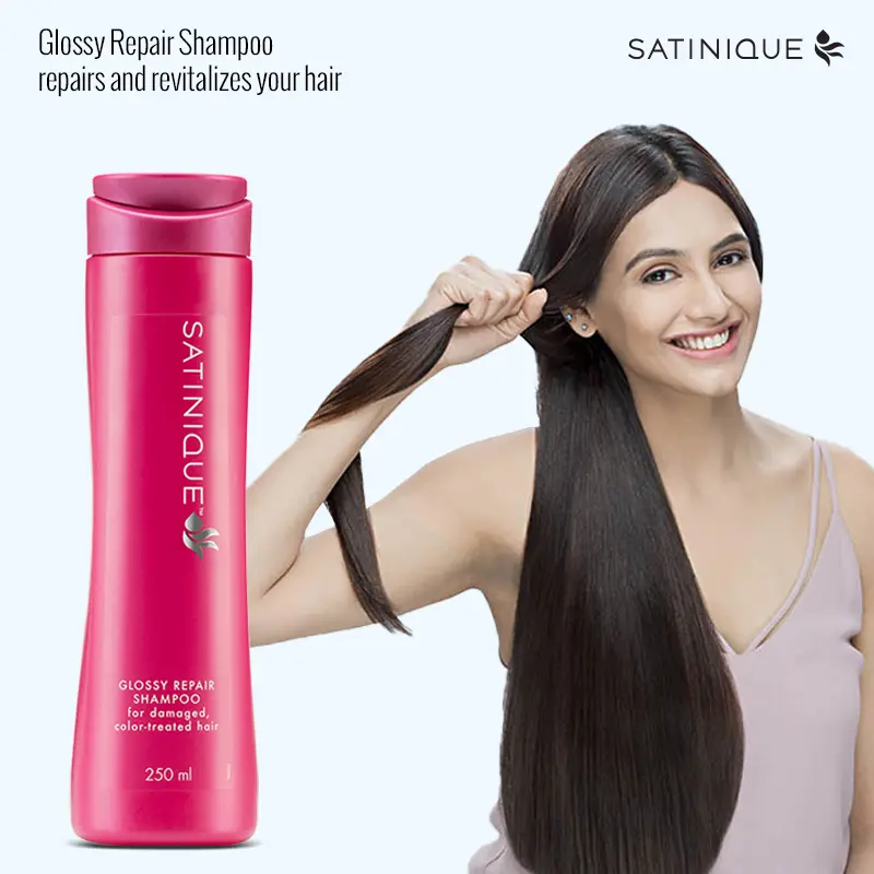 Amway SATINIQUE™ Glossy Repair Colour Protection Shampoo for Damaged & Color-Treated Hair With Pomegranate & Grape Seed Extract | Revitalized Hair
