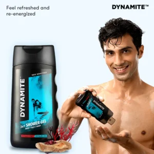 Amway Dynamite 3-in-1 Shower Gel for Body, Face & Hair | Red Algae Extract Formula | pH Balanced & Paraben-Free Body Wash | All Skin Types
