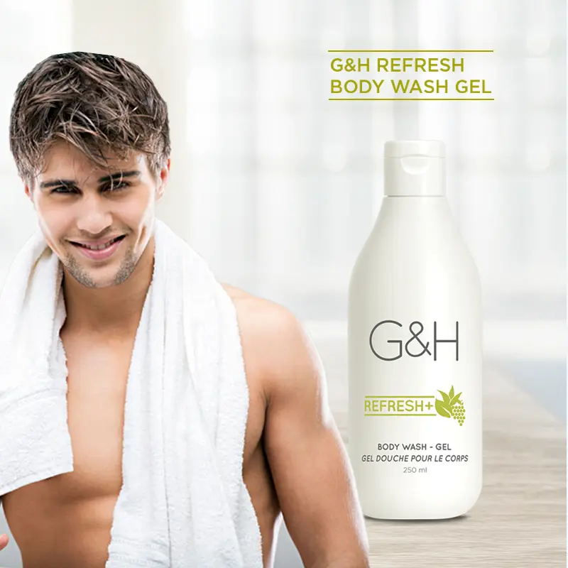 Amway G&H Refresh+ Body Wash Gel | Soap-Free Daily Cleansing Formula with Aloe Vera, Grape & Green Tea Extracts | Dermatologist Tested | Family Body Wash