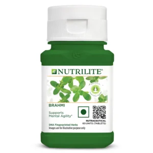Amway Nutrilite Brahmi Tablets | Supports Brain Function & Mental Alertness | 20% Bacosides | Cognitive Support Supplement | Non-GMO Herbal Tablets