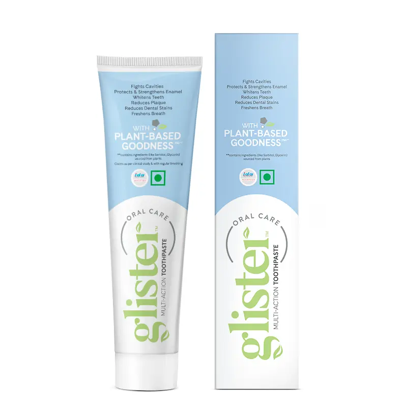 Amway Glister Multi-Action Toothpaste | Fluoride Toothpaste | Cavity Protection, Plaque Reduction & Teeth Whitening | Peppermint Fresh Breath | 200g