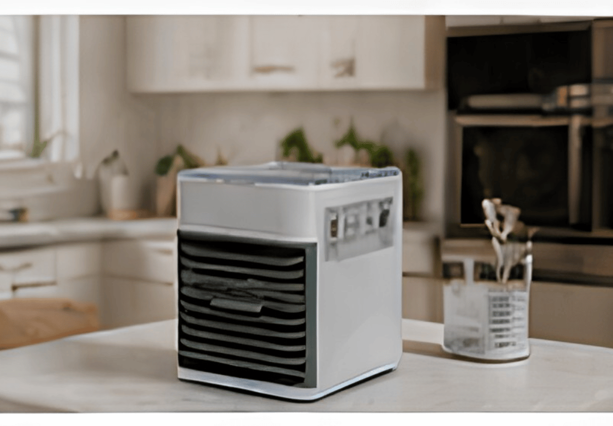 DLS Portable Mini Air Cooler Fan with Water Cooling | Desktop Air Conditioner | Rechargeable Evaporative Air Cooler for Home, Office, Bedroom & Travel