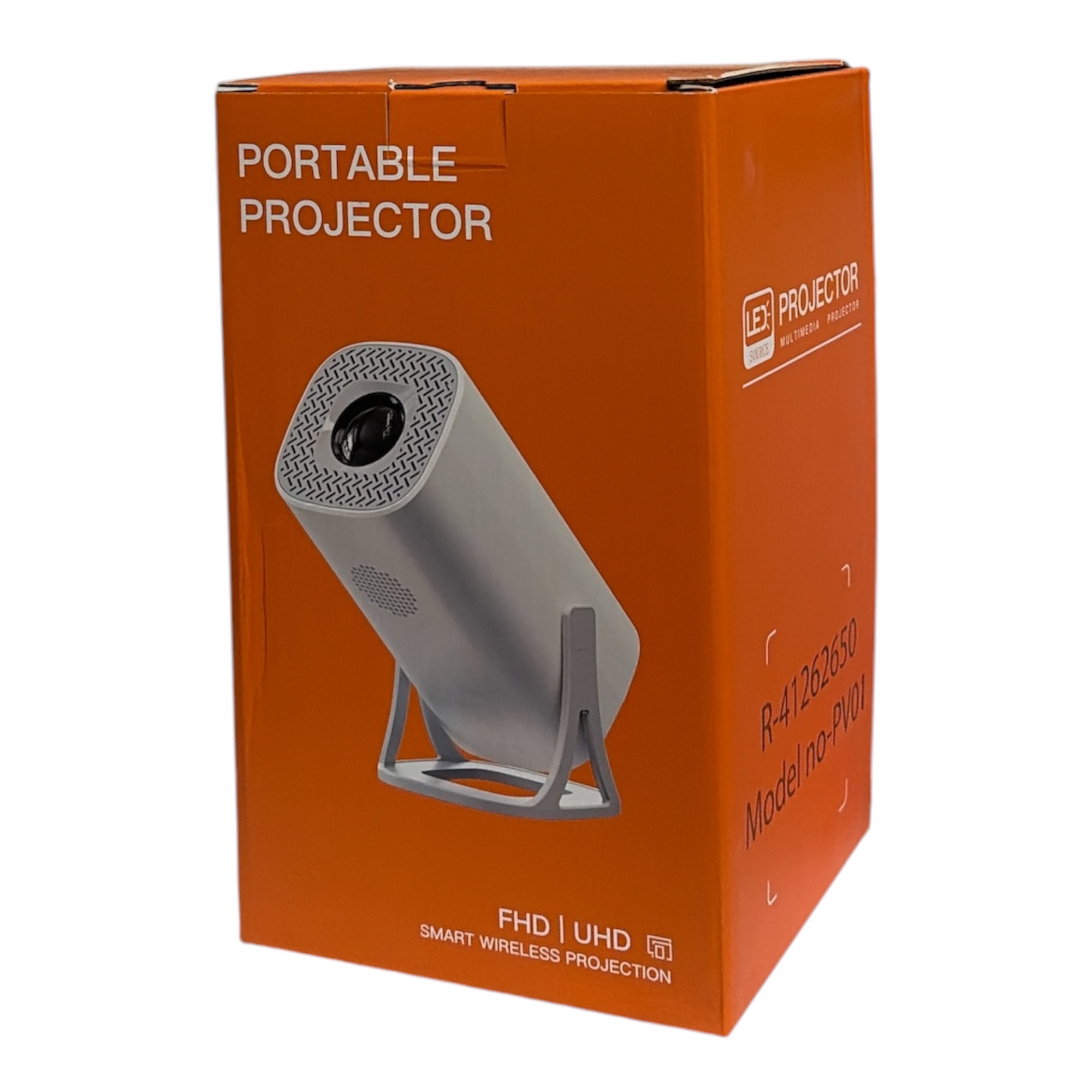 DLS Portable Smart 4K Projector | Full HD Mini Home Theater Projector | LED Projector with Remote Control for Movies, Gaming & Outdoor Entertainment